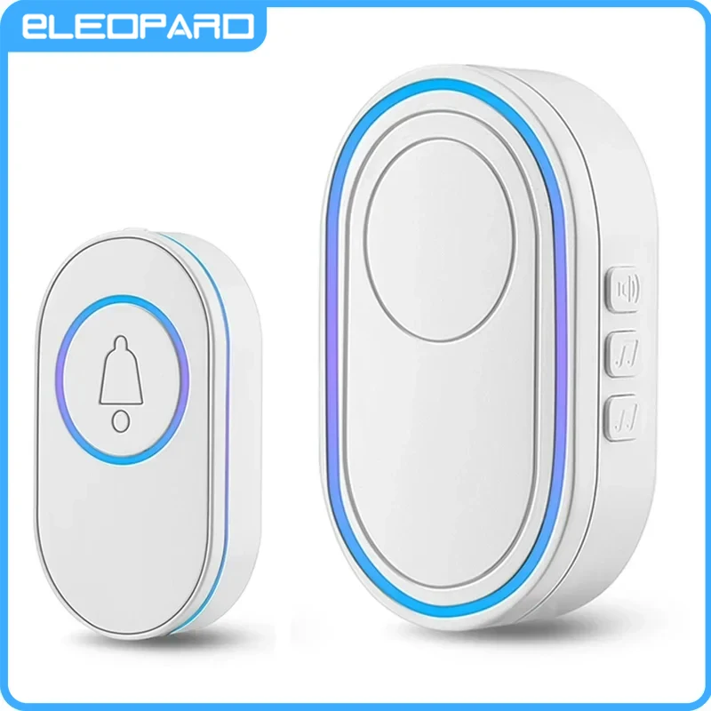 Eleopard New Home Welcome Doorbell Intelligent Wireless Doorbell Waterproof Remote EU AU UK US Plug smart By Bell Chime