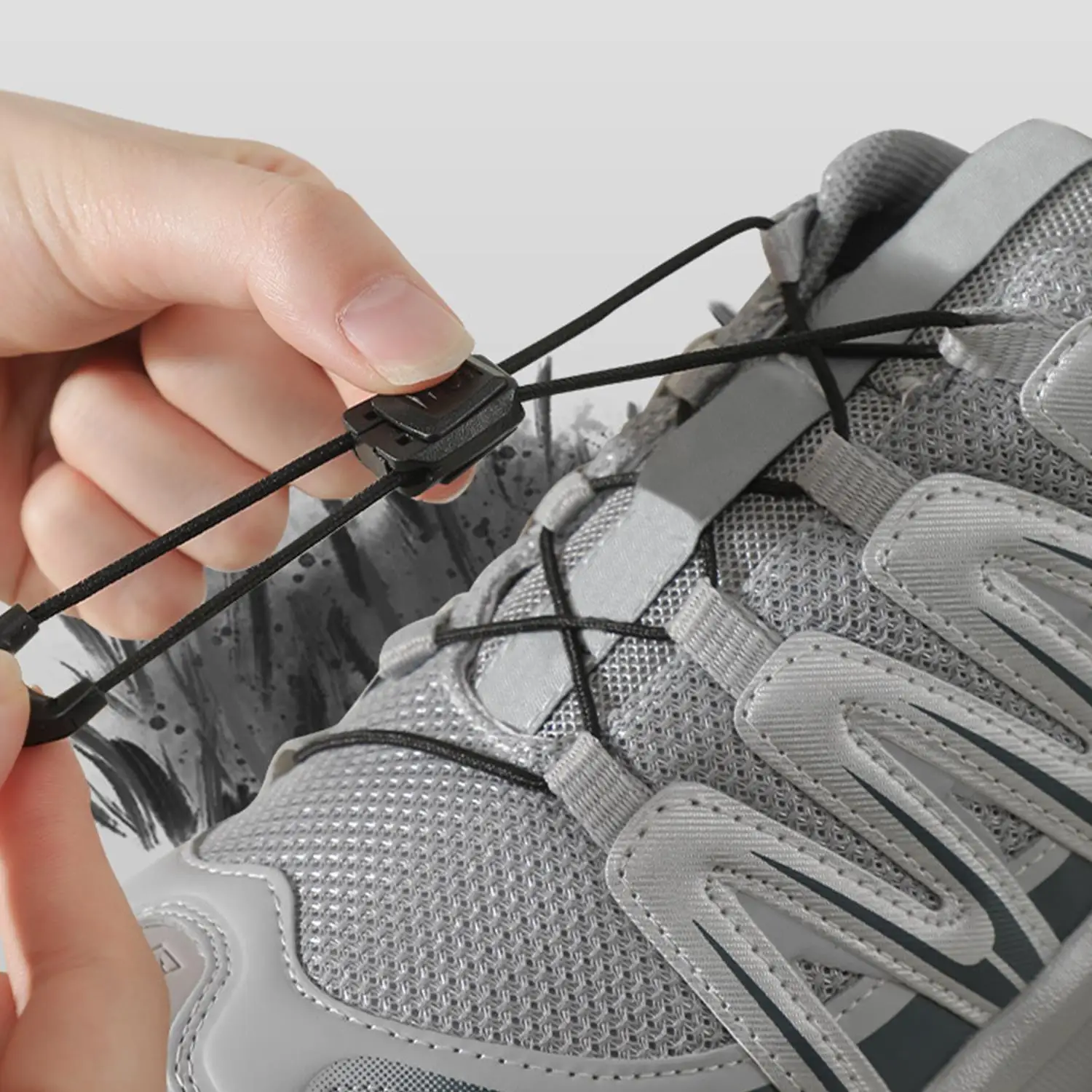 طقم دانتيل سريع جديد بدون ربطة عنق أربطة أحذية تنس مستديرة بدون أربطة أربطة أحذية رياضية عالية الجودة لإكسسوارات الأحذية #1