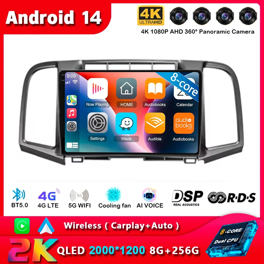 

Android 14 Carplay Auto WIFI+4G For Toyota Venza 2008-2016 Car Radio Multimedia GPS Video Player Stereo 2din Head Unit DSP Audio