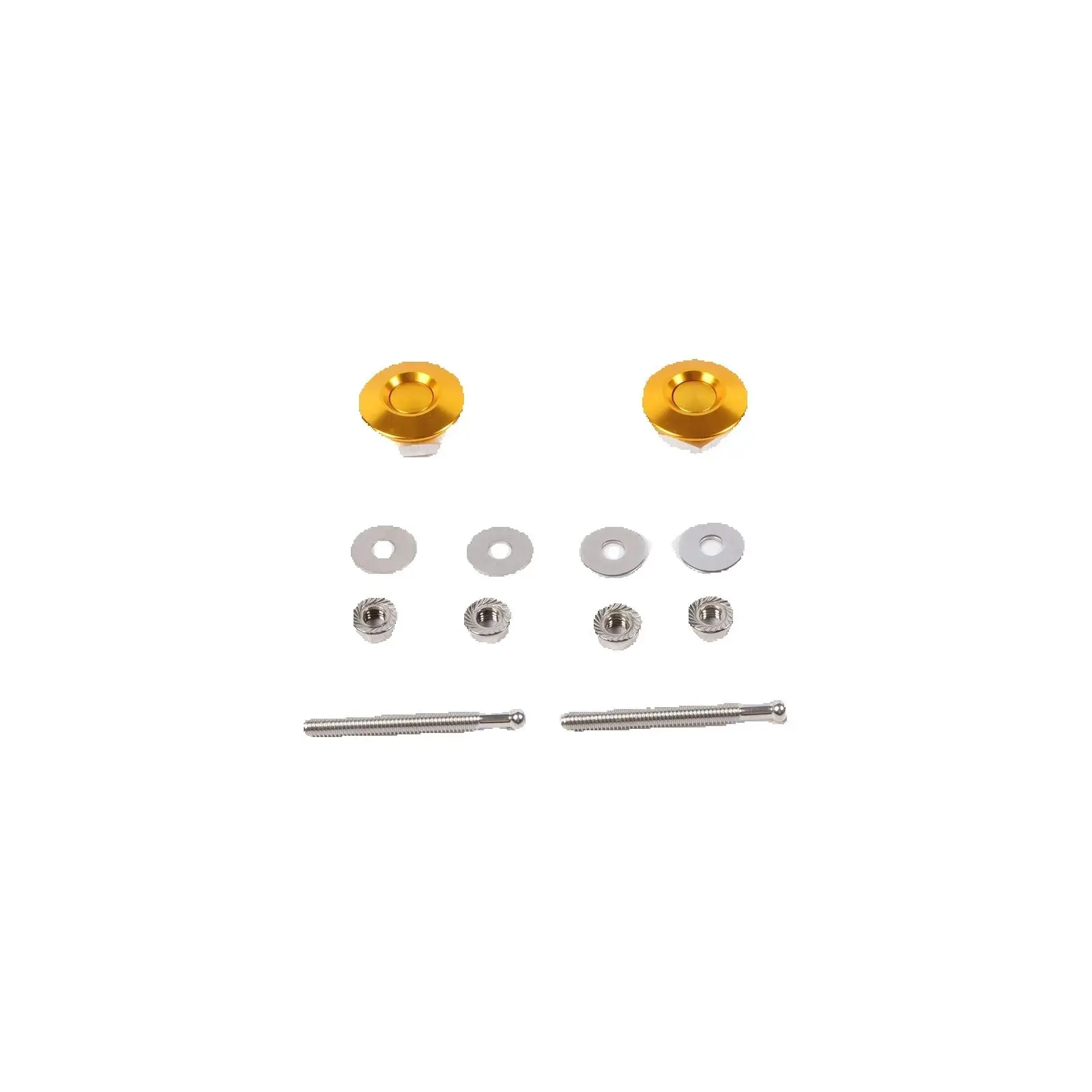 2Pcs Quick Release Hood Pins Lock Clip for Universal Car Truck Bumper Latch 1990-2024 Gold