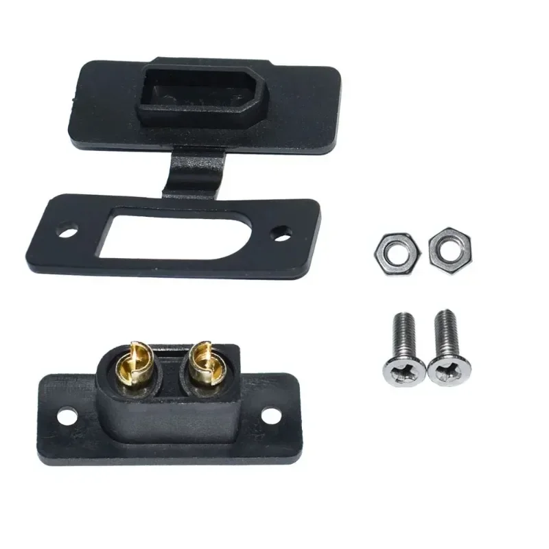 Original Amass XT90E-F Battery Connector XT90E Female Plug Gold-plated XT90 Mountable Connector Black Socket