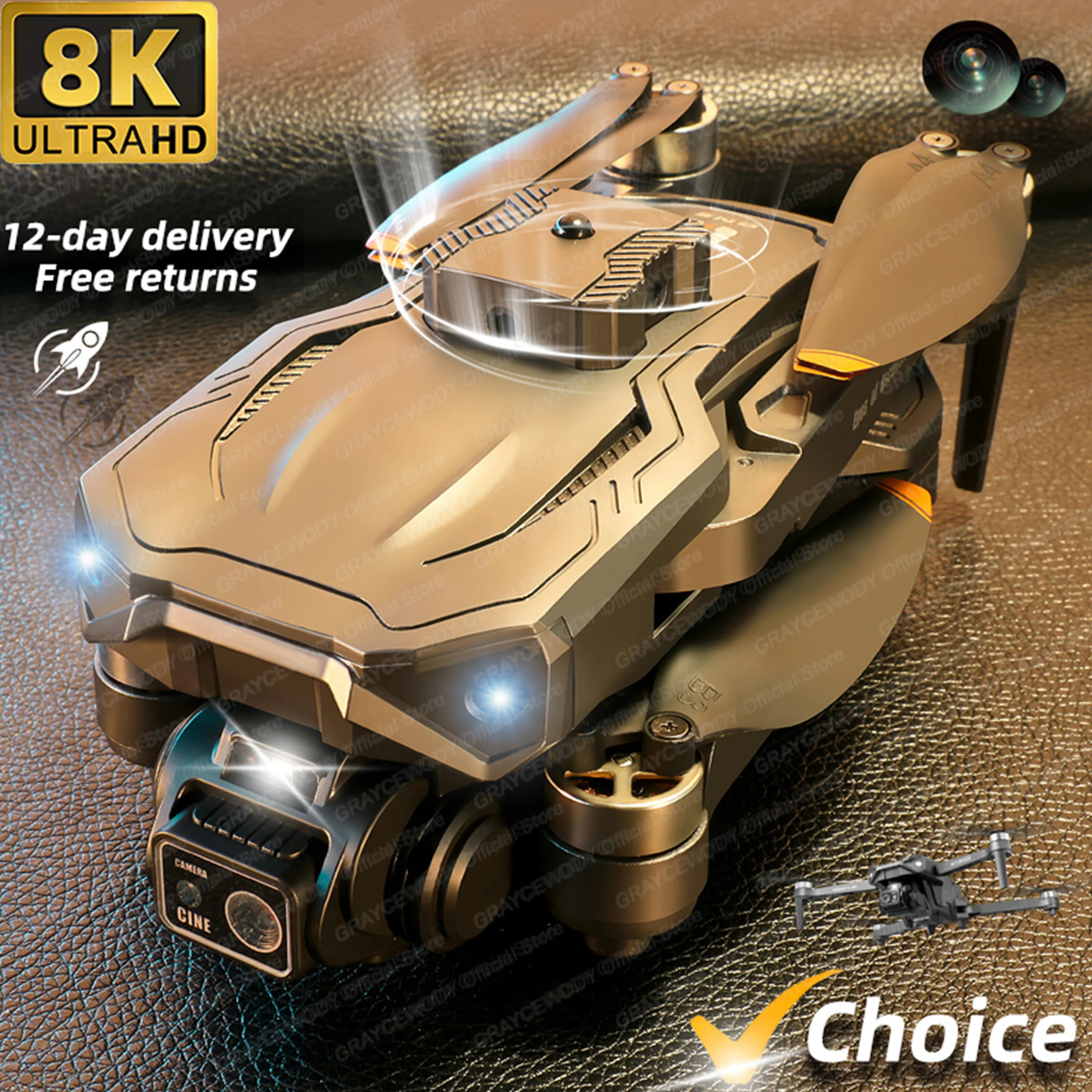 

Новинка, профессиональный Квадрокоптер D1 Drone 8K с HD-камерой и широкоугольным оптическим потоком, обход препятствий на 360 °, 5G WIFI, бесщеточный двигатель, Радиоуправляемый квадрокоптер