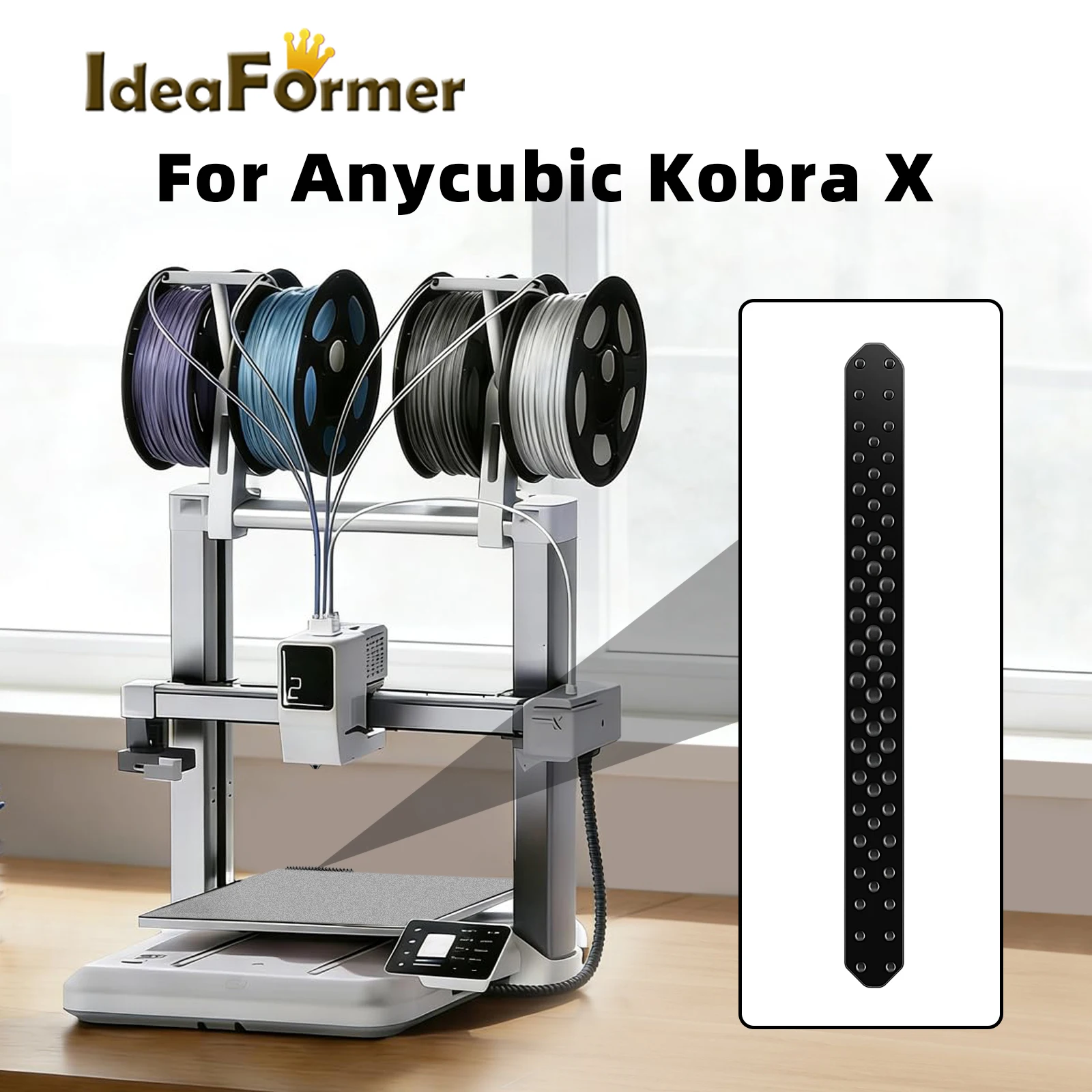 

Nozzle Brush For Kobra X Wiper Silicone Brush Hotbed Mounted Scrubbers For Kobra X 3D Printer Cleaning Tool