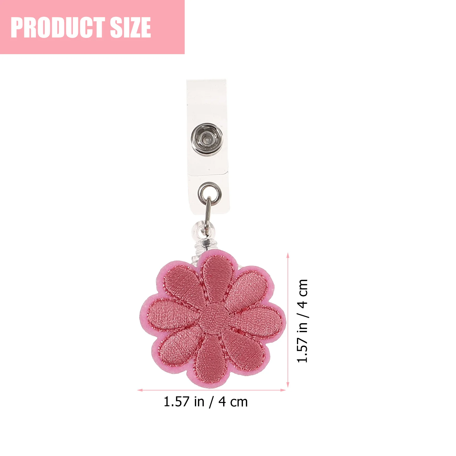 

5pcs Fabric Badge Reel 65Cm Stretchable Flower Design Retractable Name Badge Holder For Nurse Teacher Student Id Card Clip Phone