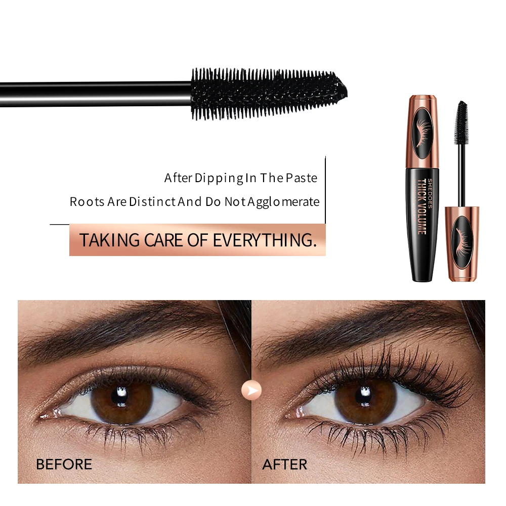 SHEDOES Mascara and eyeliner set, waterproof and sweat resistant, long-lasting eye makeup set