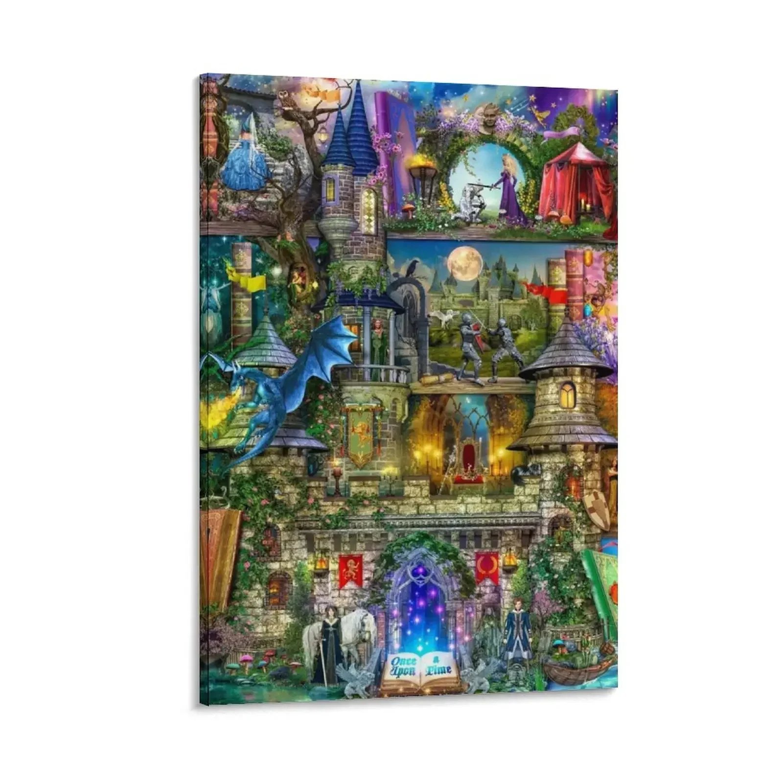 

Once Upon a Fairytale Canvas Painting room decorations aesthetic cute room decor Wall decoration poster