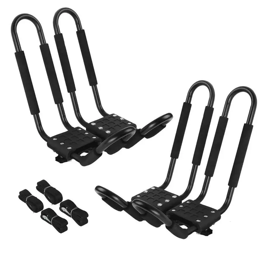 

Kayak Roof Rack 2 Pairs JBar Carrier Holder for Canoe, SUV, Cars, Truck, Surf Ski, Car Top Mount Racks for Trip, Set of 4