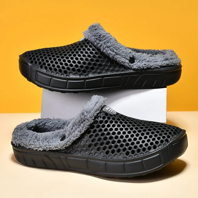 Unisex Slippers Cotton Loafers for Couples Breathable Casual Slip On Hole Shoes for Men And Women in Multiple Colors
