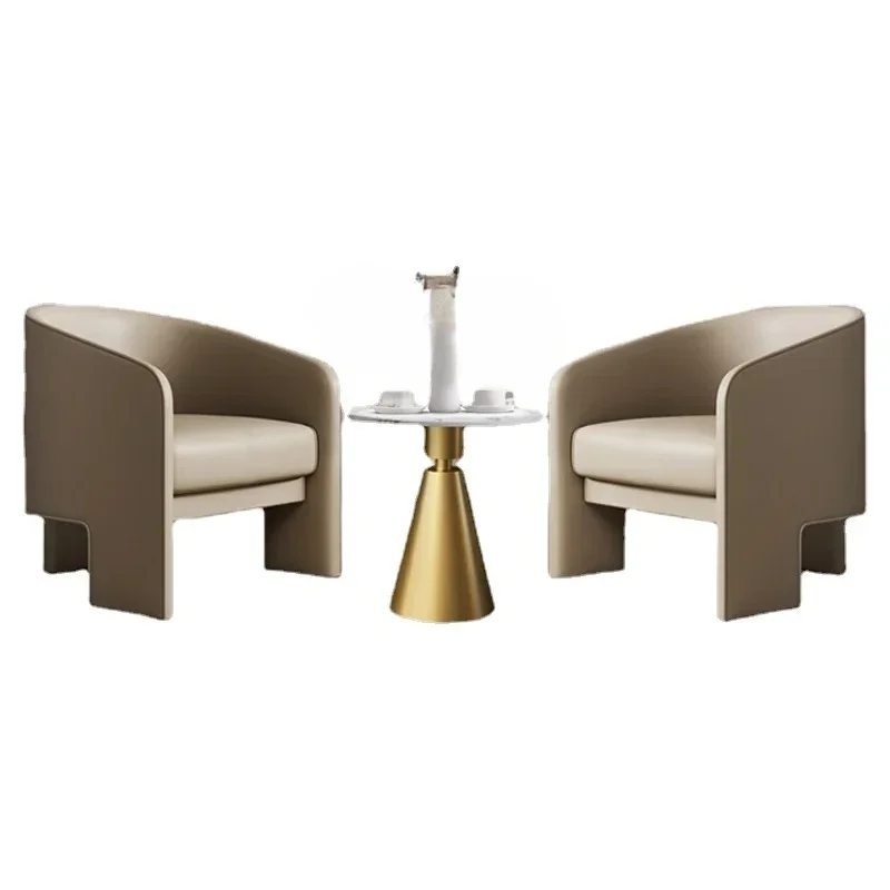 

Single Sofa Designer Creative Leather Simple Backrest Leisure Chair