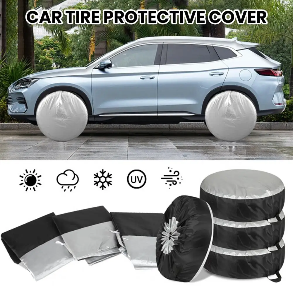 Car SUV Tire Cover Case Spare Tire Wheel Bag Tyre Spare Storage Tote Polyester Oxford Cloth Wheel Cover 1pc