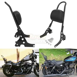 Motorcycle Black Detachable Sissy Bar Passenger Backrest For Harley Sportster 1200 883 2004-2020