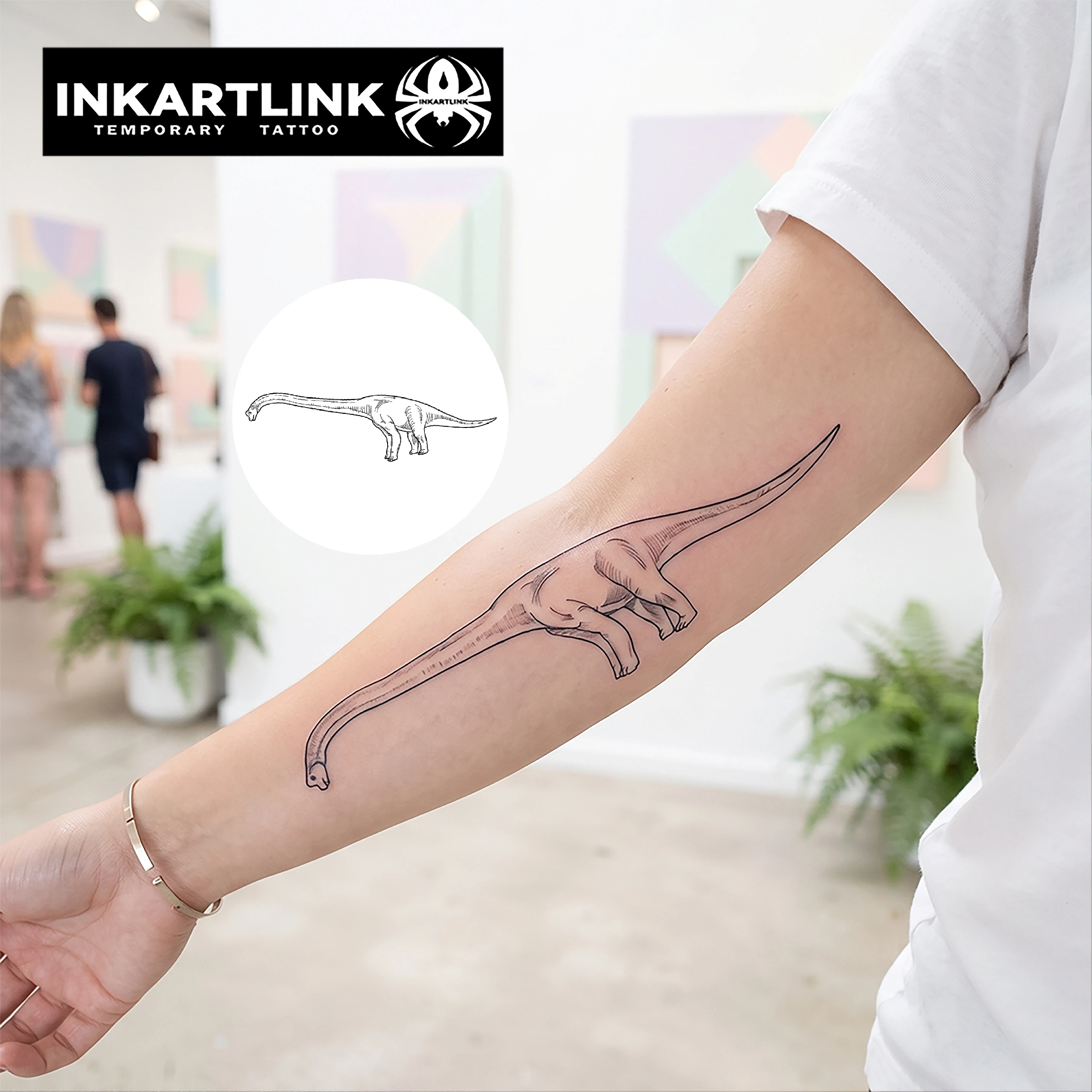 INKERTLINK 1PC Paleontological Decorative Sticker Waterproof Sticker Lasts for About 15 Days, Essential for Parties