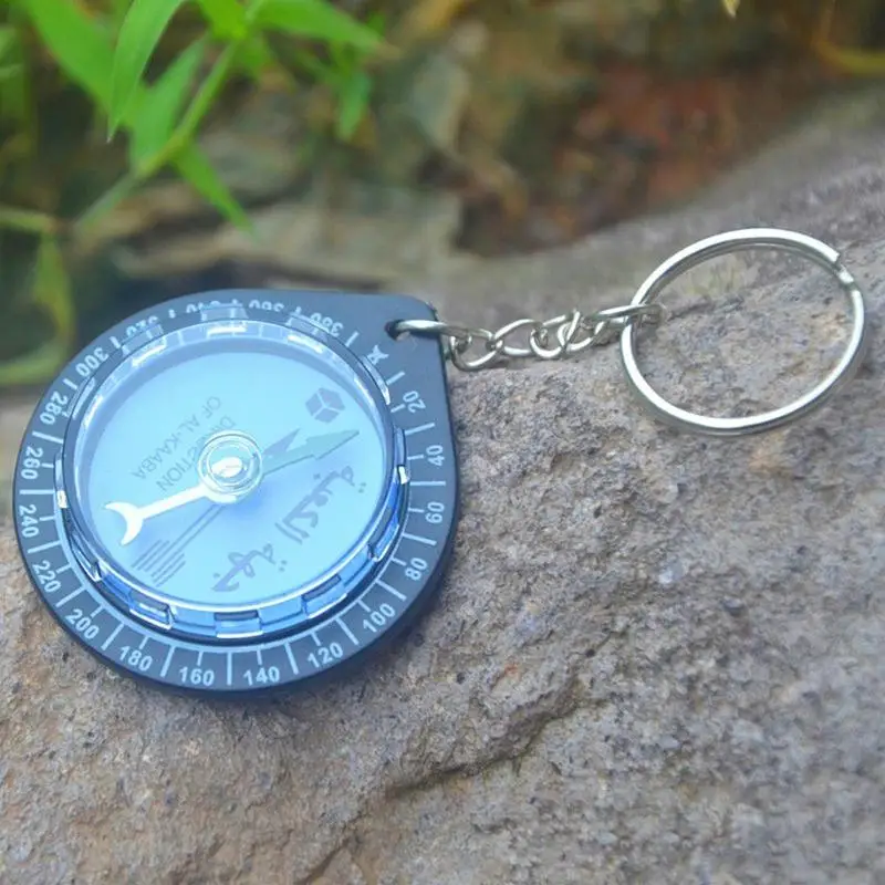 Prayer Compass Travel Allah Compasses for Camping Direction Eid Pray Keychain Decor for Camping Exploring Mountaineering