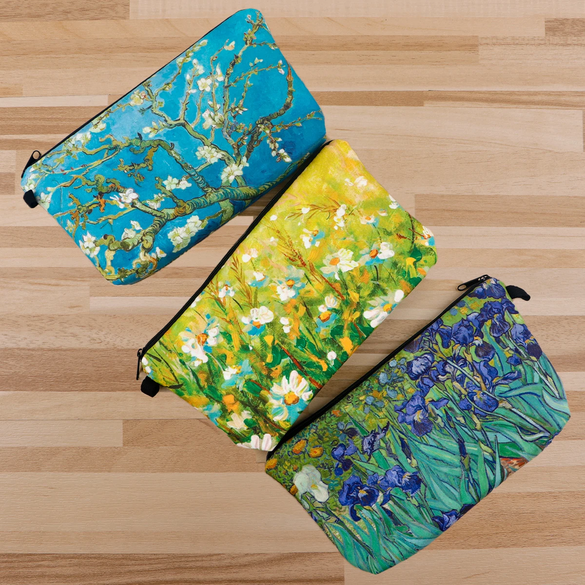 Van Gogh Sunflowers Portable Women Makeup Bag Cosmetic Bag Coin Pouch Storage Bag Mini Lipstick Bag Small Bag Organizer Case