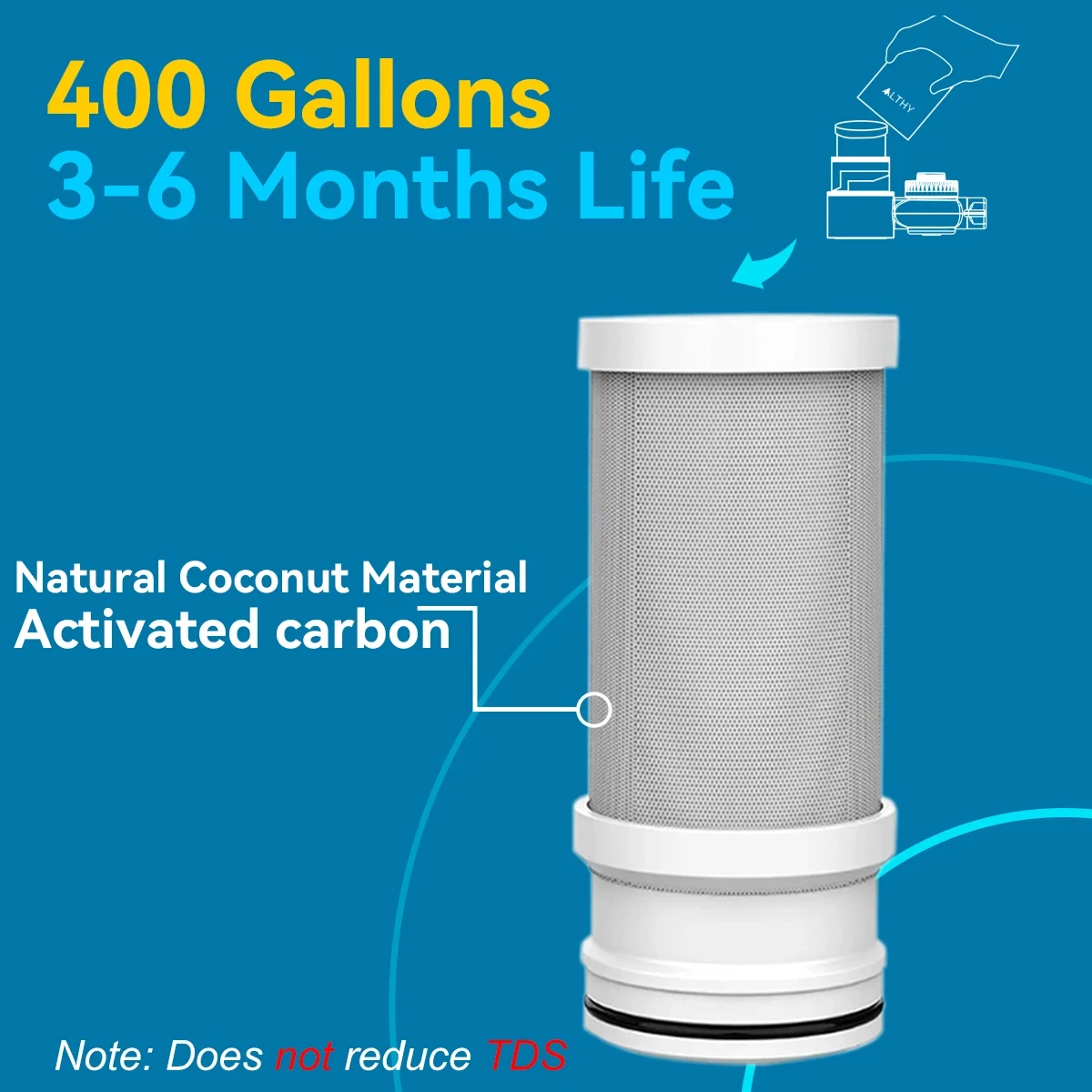 Faucet Tap Water Filter Purifier System, Reduces Lead, Chlorine & Bad Taste NSF Certified 320-Gallon Kitchen image 5