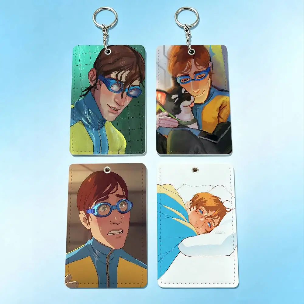 

W-Waterboy D-Dispatch Cute Card Holder Men And Womenn Universal Antirust Keychain Learther Access Drop Key Tag Ring