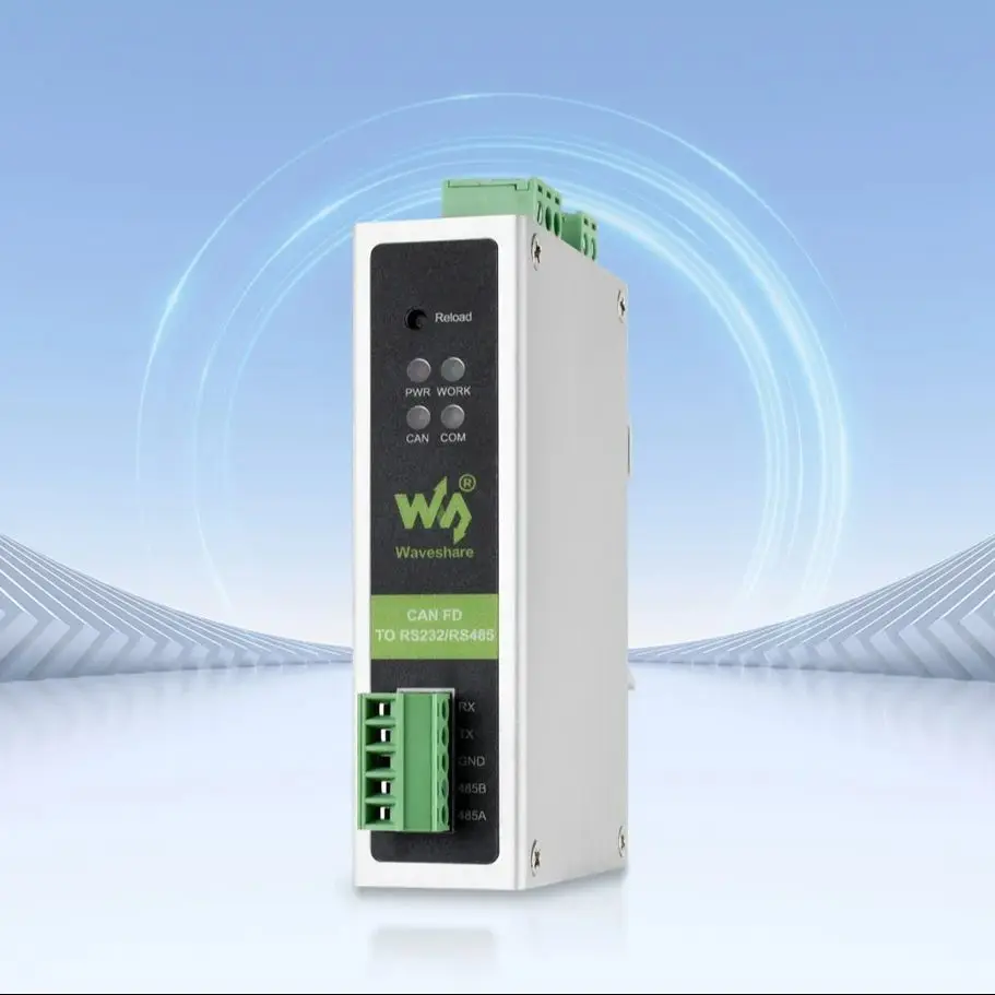 CAN FD to RS232/RS485 Protocol Converter - Industrial Grade with 5 Conversion Modes, 9-36V Wide Voltage, EMC Protection