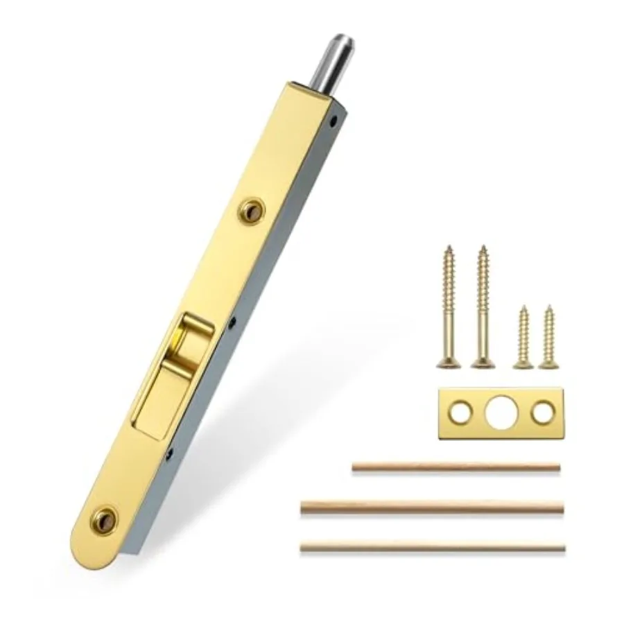 

Flush Bolt French Door Lock 7",,Concealed Latch for Double Doors, Top/Bottom Lock for Patio/Storm Doors