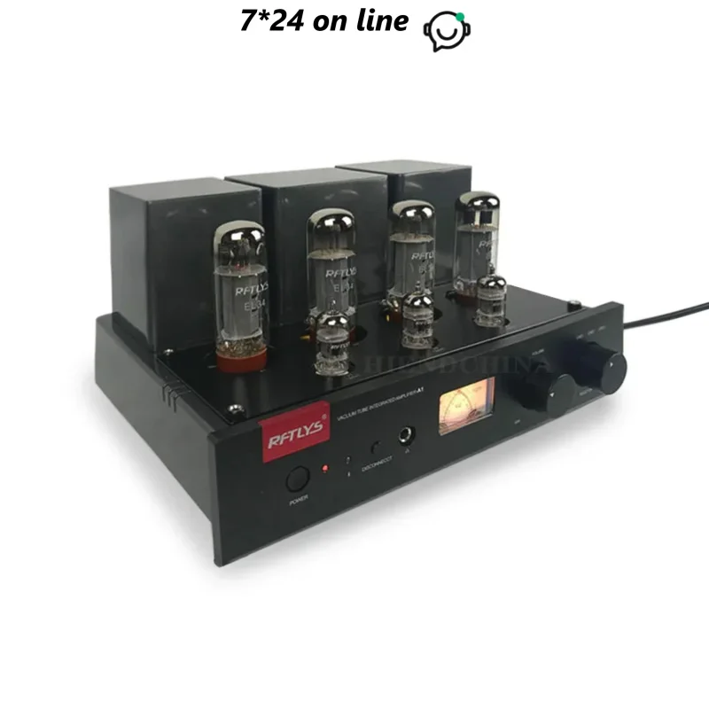 

Rftlys A2 El34 Push-pull Tube Amplifier With 12au7 & 12au7 Pre-amp Lamp Bluetooth Receiver