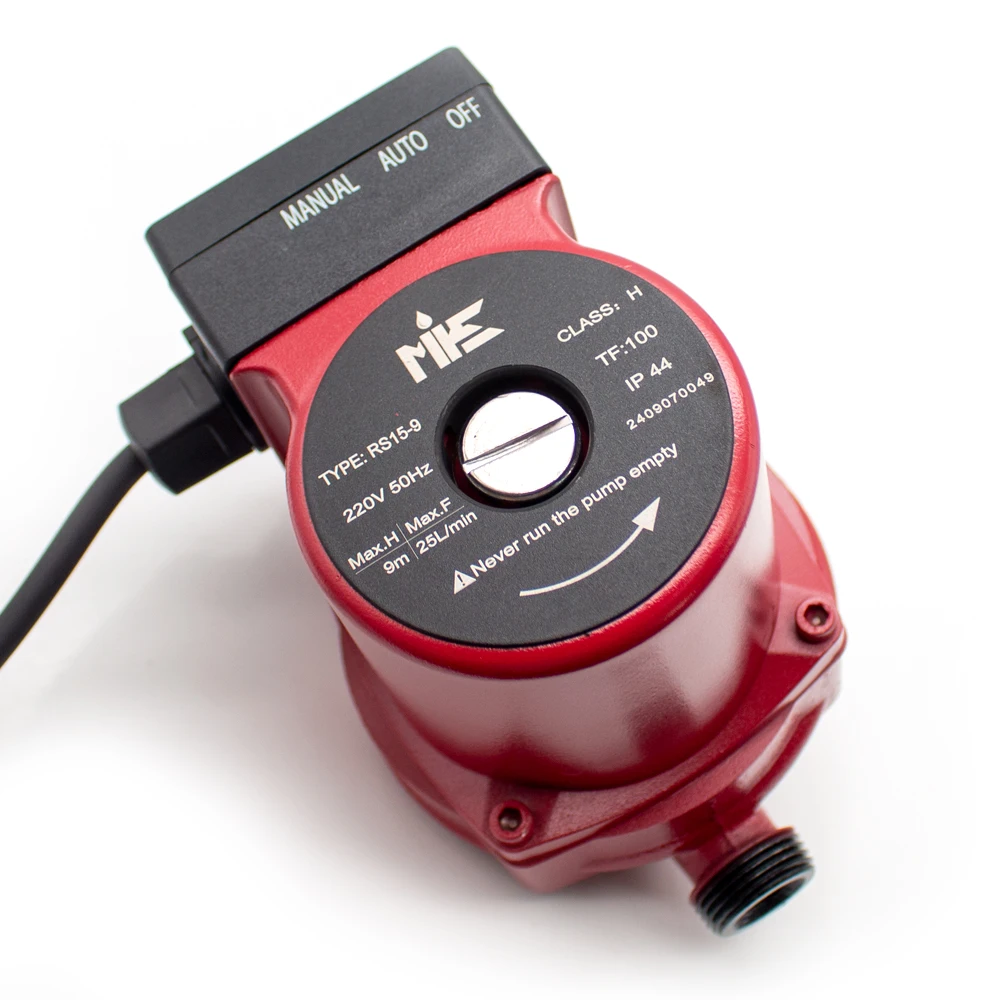 Imagem -02 - Bomba de Circulação Automática de Aquecimento de Piso Silencioso 220v Bomba de Reforço de Água de Retorno Bomba de Proteção de Velocidade Ajustável 100w 25l Min