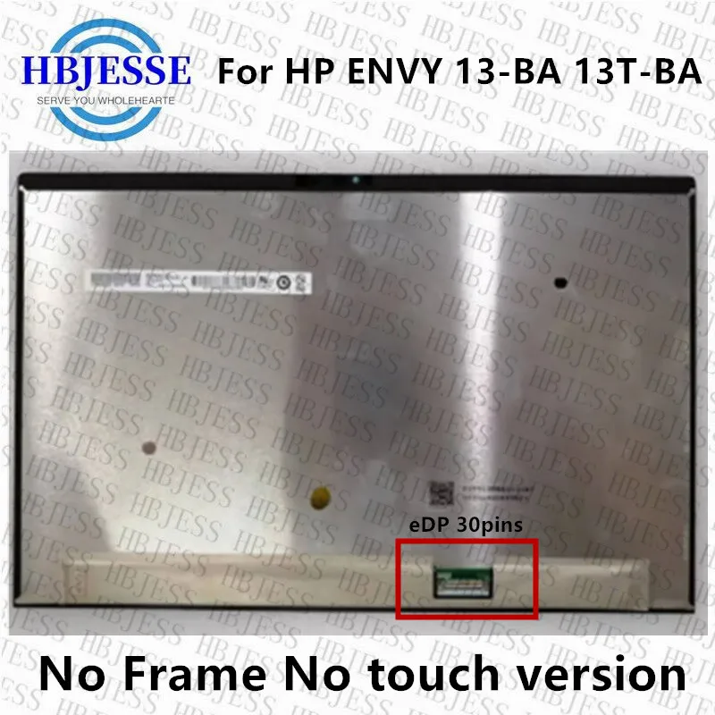 Imagem -04 - Tela Lcd para hp Envy 13-ba Fhd Display Lcd Montagem de Digitador de Tela Sensível ao Toque Original 13 em 13-ba000 13-ba0060tu 13-ba0553sa 133 em