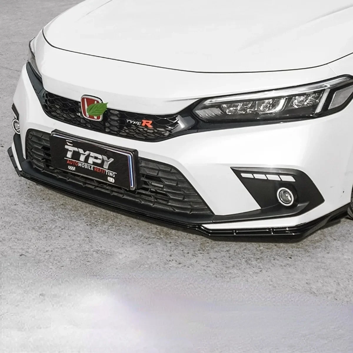 Civic Front Bumper Lip Carbon Fiber Look MUGEN Style Bumper Guard Body Kit For Honda Civic 11th Gen 2021-2024 Car Accessories