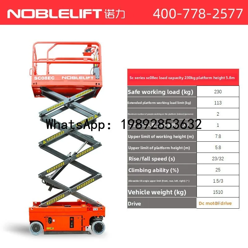 

B1 Scissor Lift Platform Movable High-Altitude Work Hydraulic Drive Aerial Lift Maintenance Cargo Elevator
