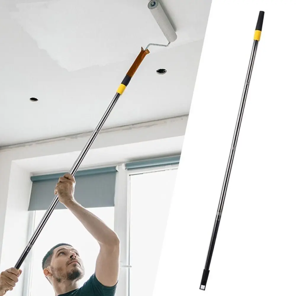 Multi-Function Roller Extension Pole Detachable Retractable Extender Stick Wall Cleaning Stainless Steel Paint Extension Pole