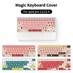 keyboard skin for ipad pro 12.9 11inch protection Cover silicone cartoon film for ipad Air 4 5th 2022 2021 US cartoon fun