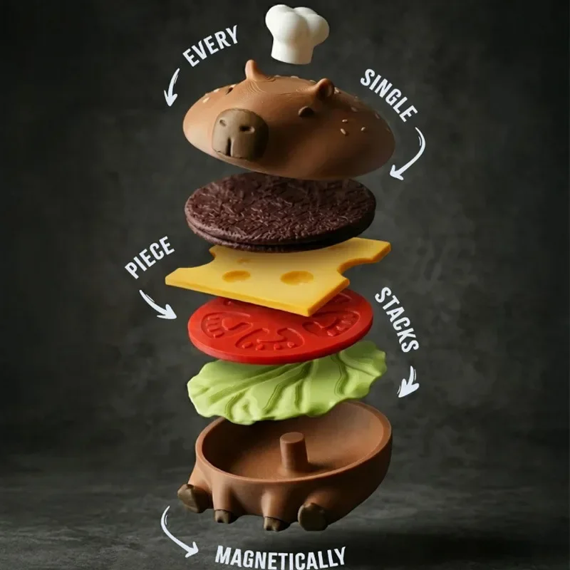 

Набор магнитных подставок-открывалок для бутылок «Капибара» с 3D-печатью, термостойкие, нескользящие, для кухни и декора дома