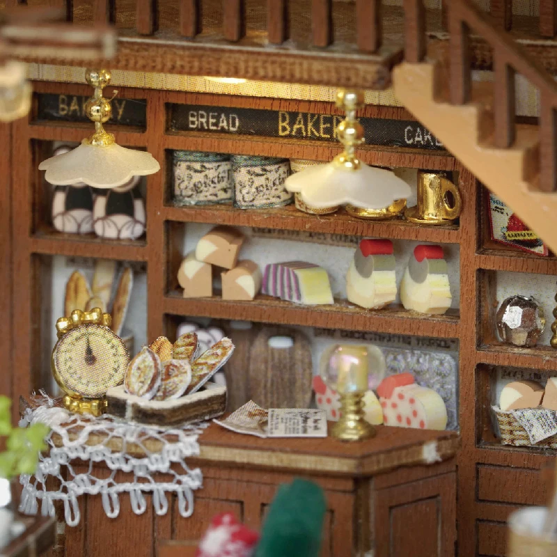 Holz Miniatur Puppenhaus 3D Puzzle Montage Gebäude Modell Kit Kleine Zimmer Spielzeug Hause Mit Möbel Beleuchtung Holz Handwerk Geschenk – Detail 28