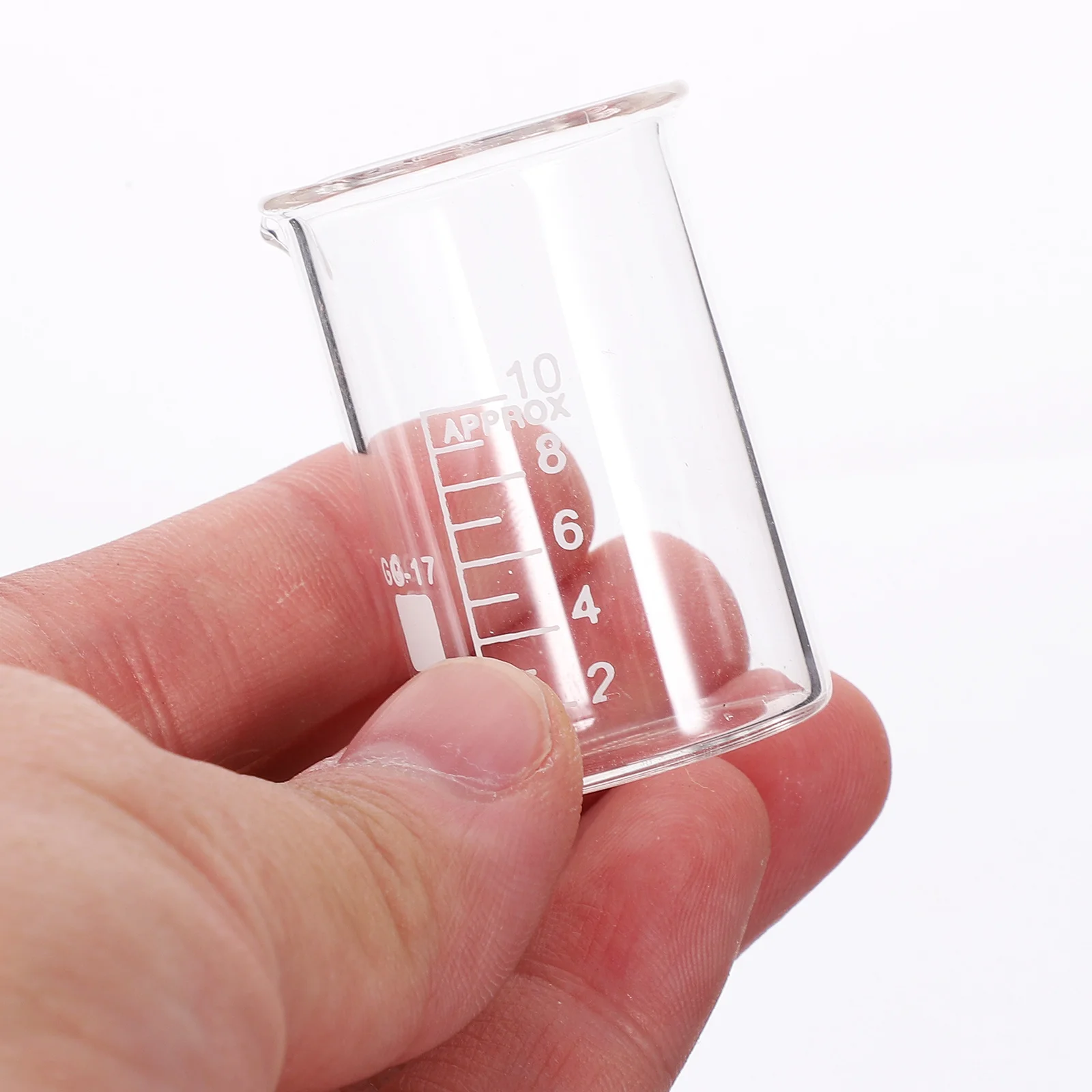 6Pcs Laboratory Glass Measuring Beakers Set Clear Graduated Scale Stable Placement High Temperature Resistant Liquid Measuring