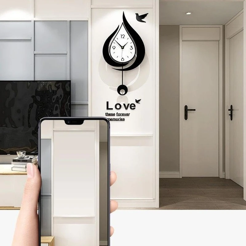 

Настенные часы для гостиной, столовой, входные часы, домашние бесшумные часы без перфорации