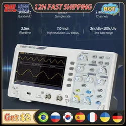 Owon SDS1022 SDS1102 SDS1202 SDS1104 1GS/s 100MHz Osciloscopio Digital Oscilloscope 2CH Oscillometer 7 inch Storage Oscilloscope