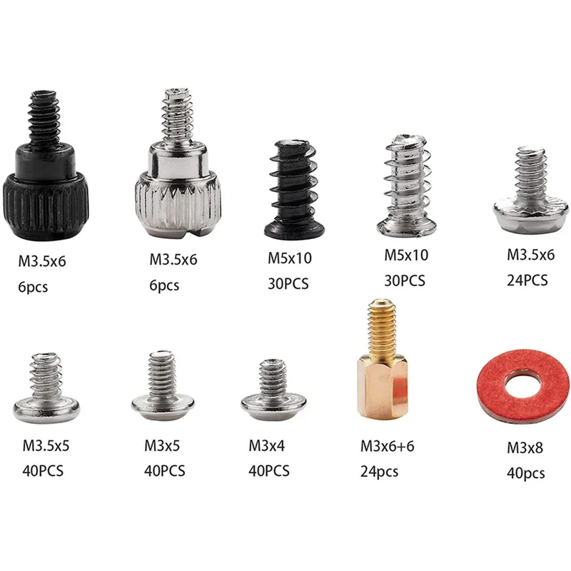 560 Buah Kit Set Kebuntuan Sekrup Komputer Sekrup M3 M3.5 M5 untuk Casing Komputer Hard Drive Gambar Daya Kipas Motherboard