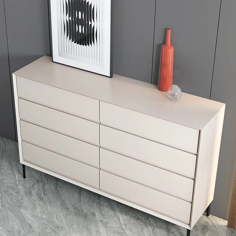 خزانة بجانب السرير لدرج غرفة المعيشة، وخزانة غرفة النوم، وخزانة من الخشب الصلب، بستة صدر، عمودية