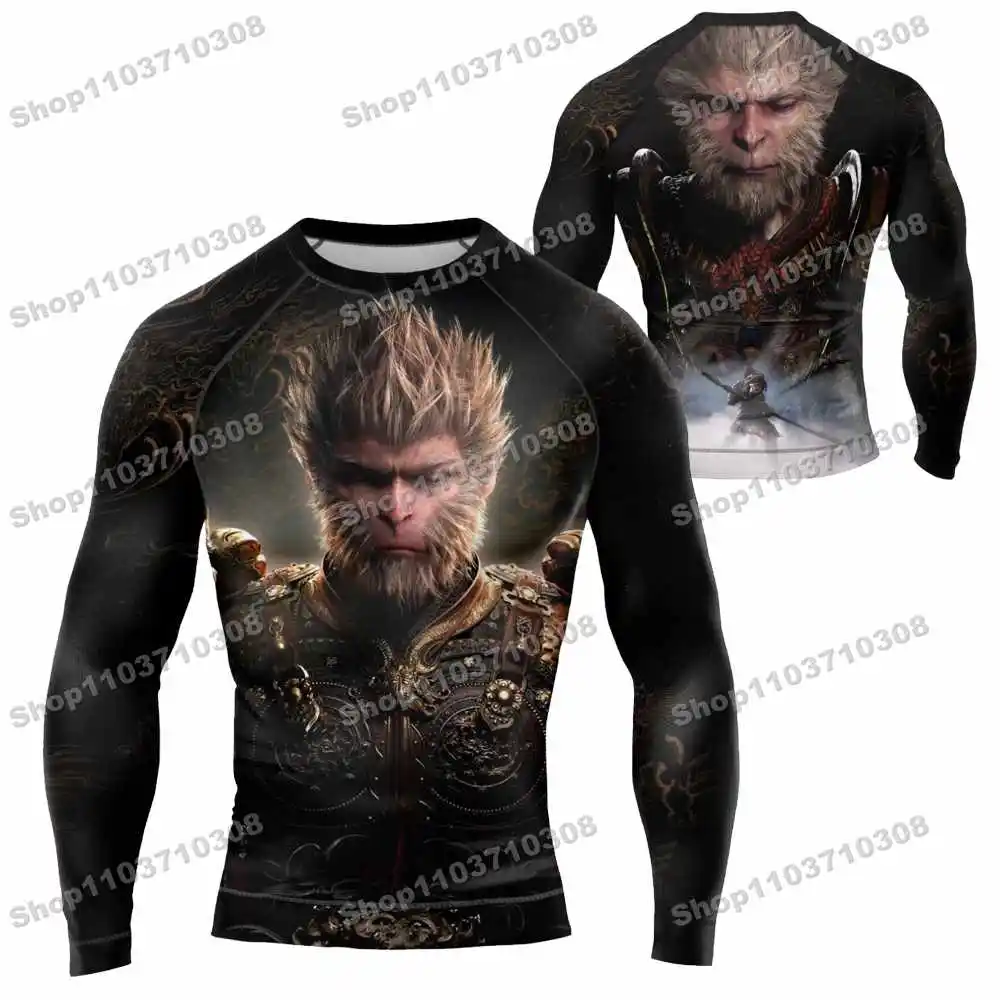 m75th Various mythical heroes Long Sleeve Jersey Beach Shirts Swimwear Diving Gym Shorts MMA BJJ Men Jiu Jitsu Fitness Sets