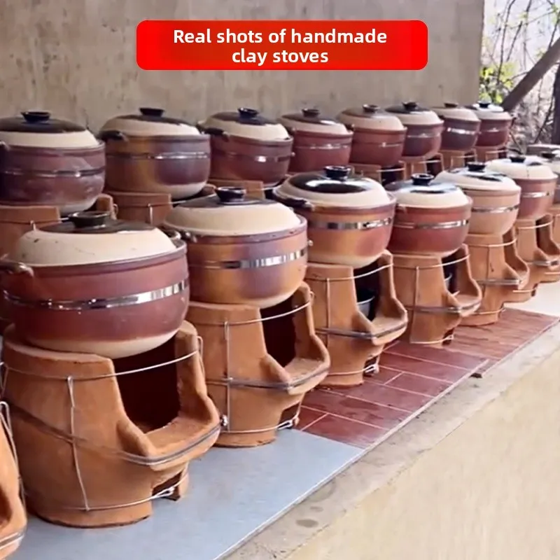 Handmade Clay Stove Farmhouse Soil Restaurant Farm Yard Home Casserole Chicken Soup