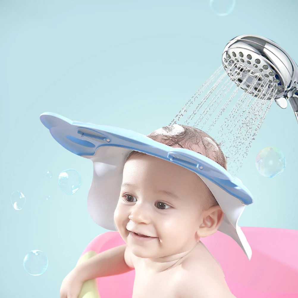 

Adjustable Baby Headgear Protection Kids Pp Tpe Lightweight Foldable Ear Protection Shampoo Hat Bath Supply For