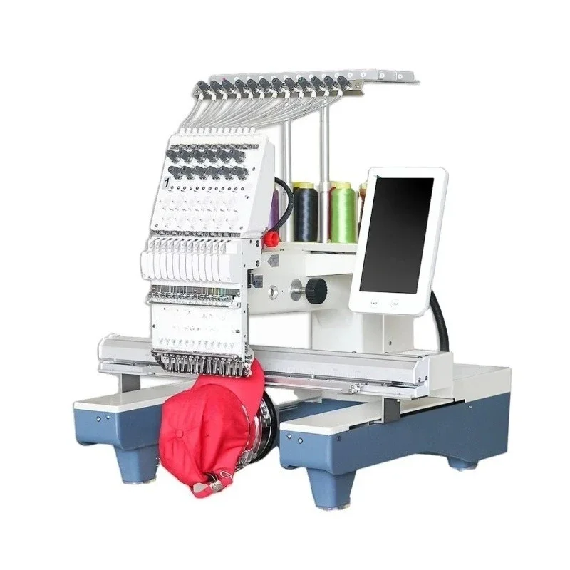 400 * 600Mm single head embroidery machine cap/t-shirt/clothing computerized embroidery machine 12/15 needle automatic