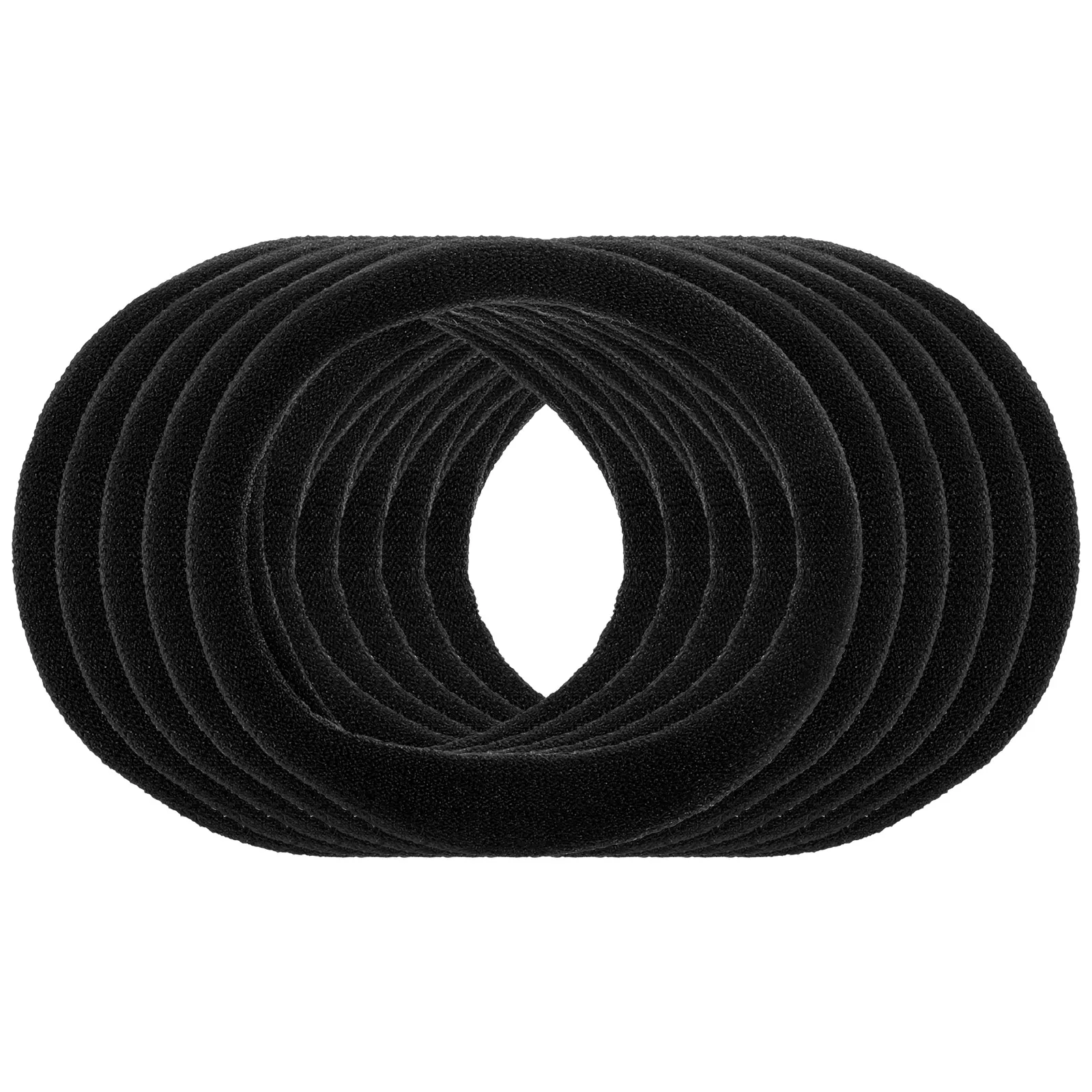 

100pcs Black Elastic Seamless Hair Ties Soft No Damage Ponytail Holders for Women Girls Thick Hair Stretchable 5cm Headbands
