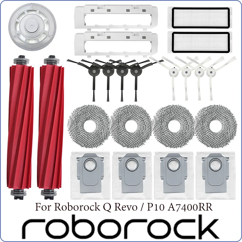 

Roborock Q Revo / P10 A7400RR Robot Vacuums Cleaner Accessory Main Side Brush Hepa Filter Mop Cloths Dust Bag Spare Part