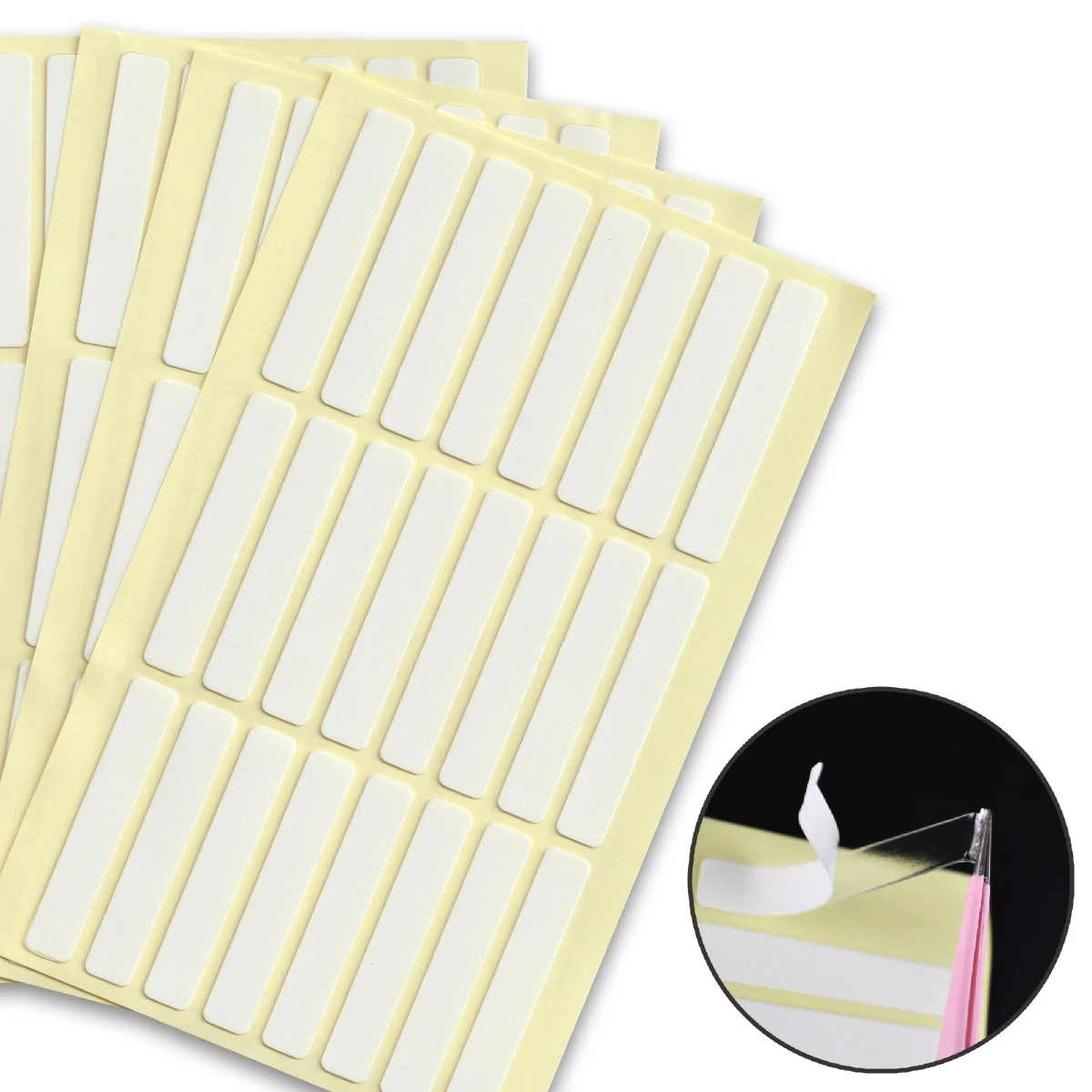 

1 to 100 Sheets Double-Sided Crystal Nail Adhesive Strips Transparent PET Tape for False Nail Practice Display & Training Stands