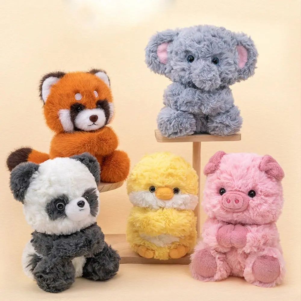 Simulação de frango porco brinquedo de pelúcia pp algodão pequeno urso guaxinim boneca de pelúcia realista animal de pelúcia elefante boneca de pelúcia decoração de casa