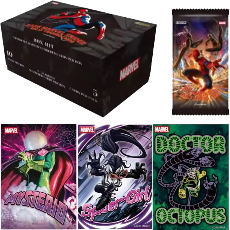 Genuine Marvel Card SPIDER RALLY TRADING Marvel Spider-Man Cards Limited Edition Refraction Flash Collectible Cards Gift Toys