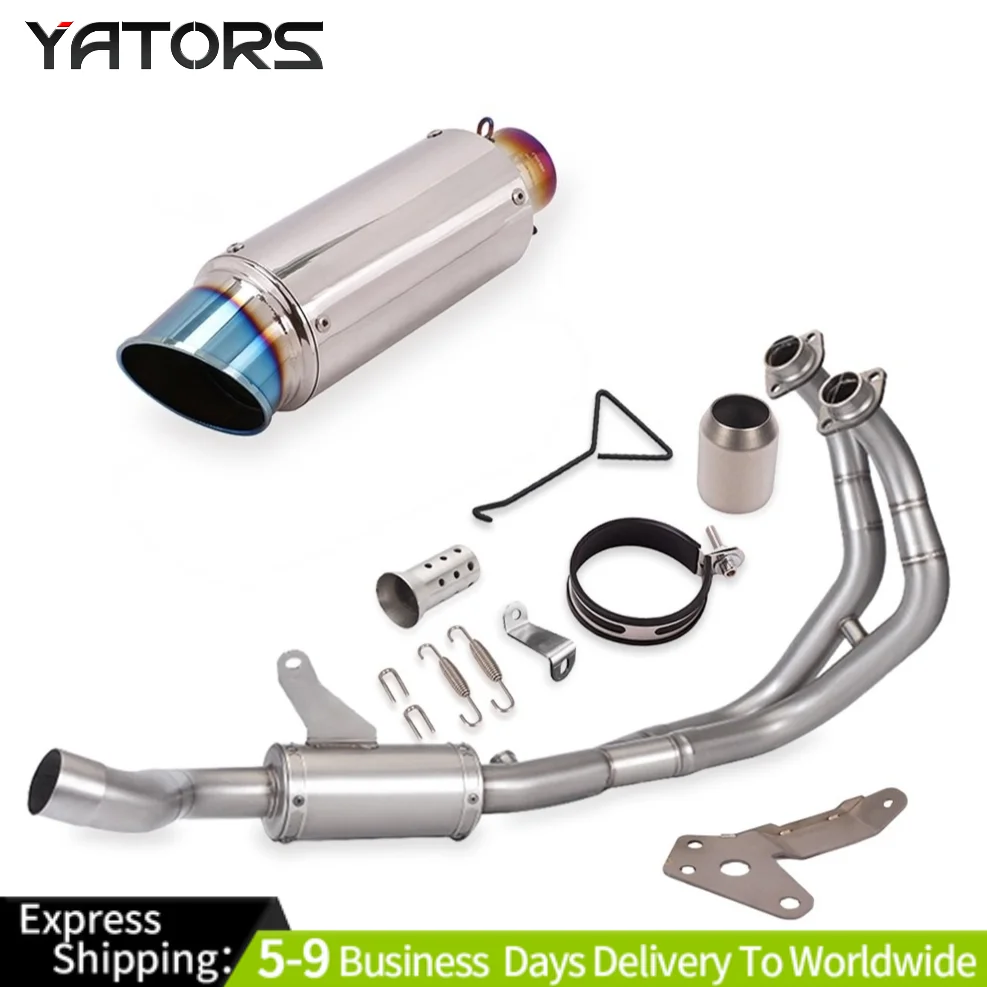 

For Yamaha MT-07 2014-2025 YZF-R7 Bolt-on Full Exhaust Header Link Pipe Muffler Exhausts Pipes