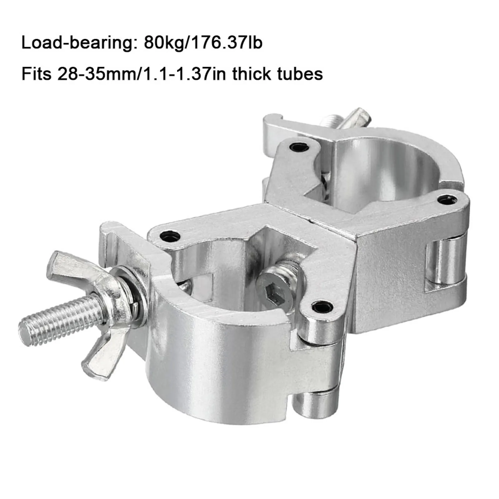 Stage Lighting Mount Bracket Fast Lock Lighting Clamp 1 Piece Aluminium Truss Clamps 28-35mm Tube O Hook