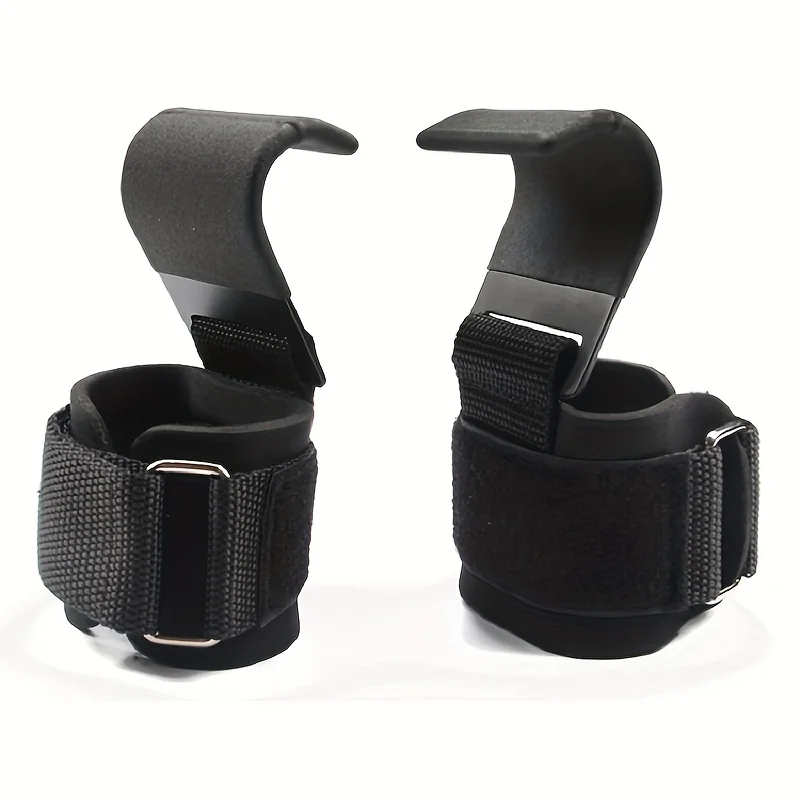 1 Pair Premium Wristband with Hook - Supports Intense Pull-up Exercises, Enhances Weight Lifting Performance