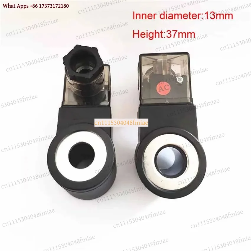 Hydraulic Solenoid Valve Coil Threaded Cartridge Inner Hole 13mm Height 37mm DC12V 24V 48V 60V AC24V 110V 220V Universal