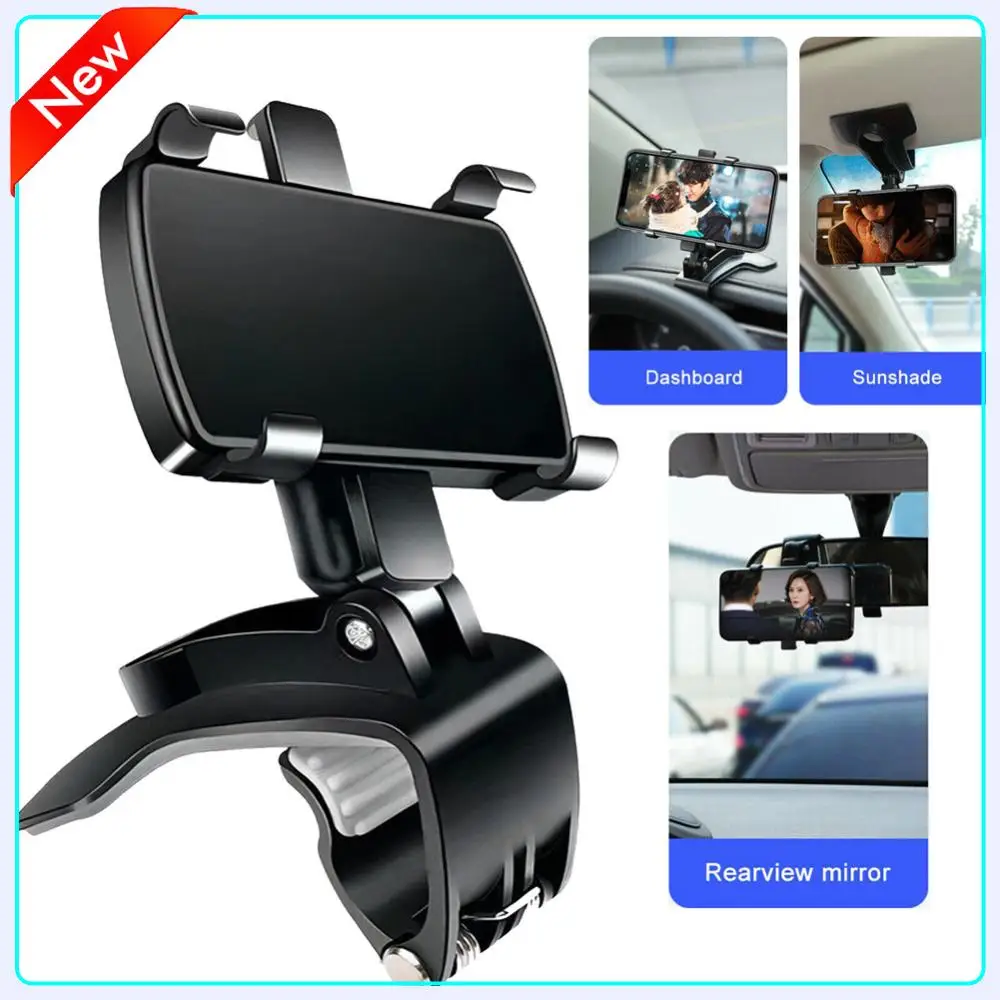 

Автомобильный держатель для телефона, вращающийся на 360 градусов, универсальная подставка для смартфона, складная приборная панель, регулируемый пружинный зажим, держатель для мобильного телефона